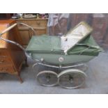 VINTAGE CHILD'S SILVER CROSS PRAM