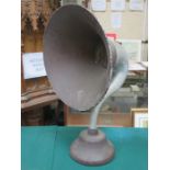 LARGE VINTAGE GRAMAPHONE HORN, MOUNTED ON BAKELITE (?) STAND,