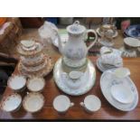 PARCEL OF FLORAL AND GILDED VICTORIAN TEAWARE PLUS TWO OTHER PART TEA SETS