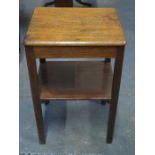 SMALL OAK TWO TIER SIDE TABLE