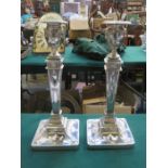 PAIR OF GOOD QUALITY HALLMARKED SILVER CANDLESTICKS,