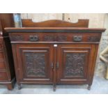 CARVED MAHOGANY SIDEBOARD