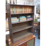 SET OF OAK OPEN BOOKSHELVES