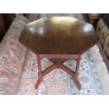 MAHOGANY OCTAGONAL PARLOUR TABLE