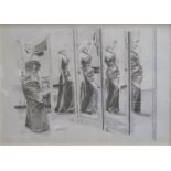 'GREGORY', MONOCHROME LITHOGRAPH OF MULTIPLE MARILYN MONROE, IMAGES 68/300, SIGNED IN PENCIL,