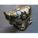 DECORATIVE GLAZED CELTIC POTTERY BULL