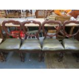 SET OF FOUR MAHOGANY CROWN BACK CHAIRS