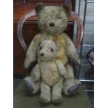 TWO VINTAGE JOINTED TEDDY BEARS