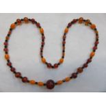 STRAND OF AMBER BEADS