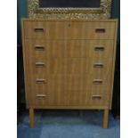 G PLAN STYLE BEDROOM CHEST OF FIVE DRAWERS