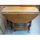 SMALL EARLY MAHOGANY DROP LEAF TABLE