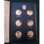 SET OF TWENTY-FOUR GILT PROOF MEDALLIONS COMMEMORATING THE CHURCHILL CENTENARY COLLECTION,