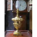 20th CENTURY GILT METAL TABLE LAMP IN THE VICTORIAN MANNER