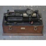 THE EDISON BELL OAK CASED HOME PHONOGRAPH WITH CYLINDERS