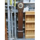 OAK CASED GRANDMOTHER CLOCK