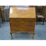 WALNUT VENEERED FALL FRONT WRITING BUREAU