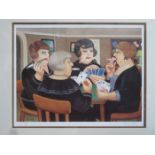 BERYL COOK, FRAMED LIMITED EDITION PENCIL SIGNED PRINT- BRIDGE PARTY,