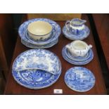 PARCEL OF VARIOUS BLUE AND WHITE CHINA INCLUDING COPELAND SPODE ITALIAN,