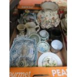 SUNDRY CERAMICS INCLUDING RELIEF DECORATED ITEMS AND JASPERWARE, ETC.