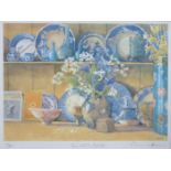 ANNIE WILLIAMS, GILT FRAMED LIMITED EDITION PRINT No 575/850- THE WELSH DRESSER,