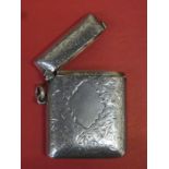 HALLMARKED SILVER VESTA CASE,