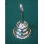 HALLMARKED SILVER SECTIONAL WINE FUNNEL.