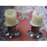 PAIR OF GOOD QUALITY 20th CENTURY HALLMARKED SILVER CANDLE STANDS BY THEO FENNELL, LONDON ASSAY,
