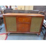 20th CENTURY EPSTEIN STYLE CABINET CONTAINING DYNATRON RADIO AND GARRARD TURNTABLE