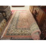 LARGE FINE INDO-PERSIAN HAND KNOTTED WOOL PILE FLOOR RUG BY GH FRITH,