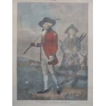 FRAMED (OLD) AND GLAZED MEZZOTINT ENGRAVING OF GOLFING SUBJECT- GOFFERS AT BLACKHEATH,