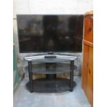 SAMSUNG FLAT SCREEN TELEVISION WITH REMOTE,