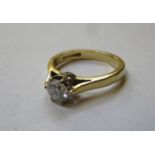 18ct GOLD SOLITAIRE DIAMOND RING