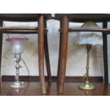 TWO DECORATIVE TABLE LAMPS