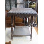 HEAVILY CARVED MIDDLE EASTERN STYLE OCCASIONAL TABLE