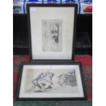 T RUTHERFORD, MONOCHROME ENGRAVING OF ALLEGORICAL SUBJECT, ARTIST'S PROOF COPY,