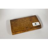 A lovely Russian karelian birch wood cigar box, 16 x 10 x 3cm.
