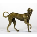 A miniature bronze figure of a dog, H. 5.5cm.