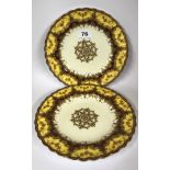 A fine pair of 19thC Copeland cabinet plates. D.21cms.