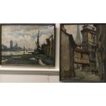 Two 1930's framed lithographs signed Marc for Nicolas Markovitch (1894 - 1964), framed size 42 x