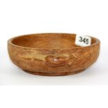 A small Mouseman Thompson of Kilburn wooden nut bowl, Dia. 16cm.