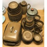 An extensive quantity of Denby dinner china.