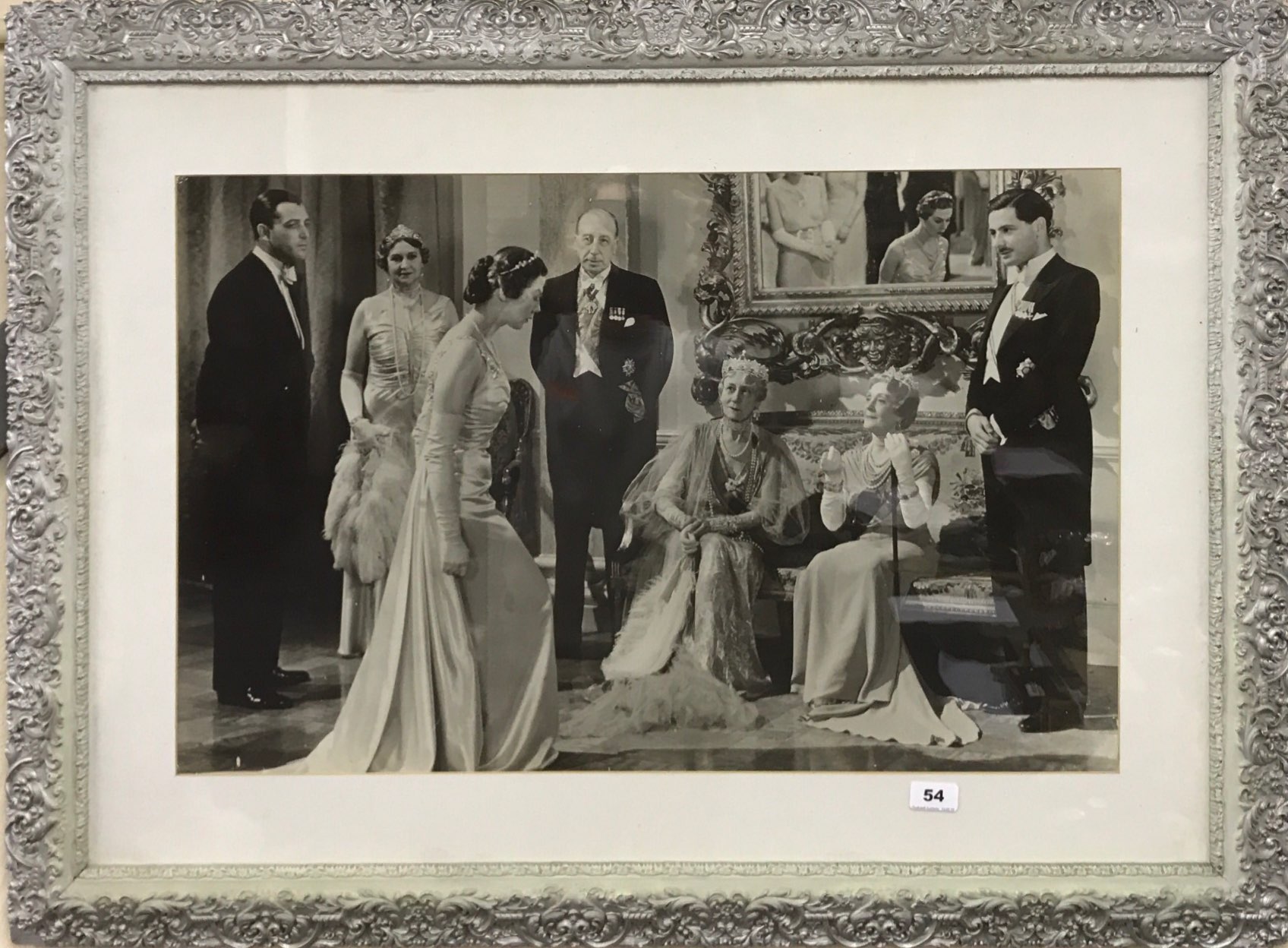 A large framed photographic film still from the 1938 film Pygmalion starring Leslie Howard and Wendy