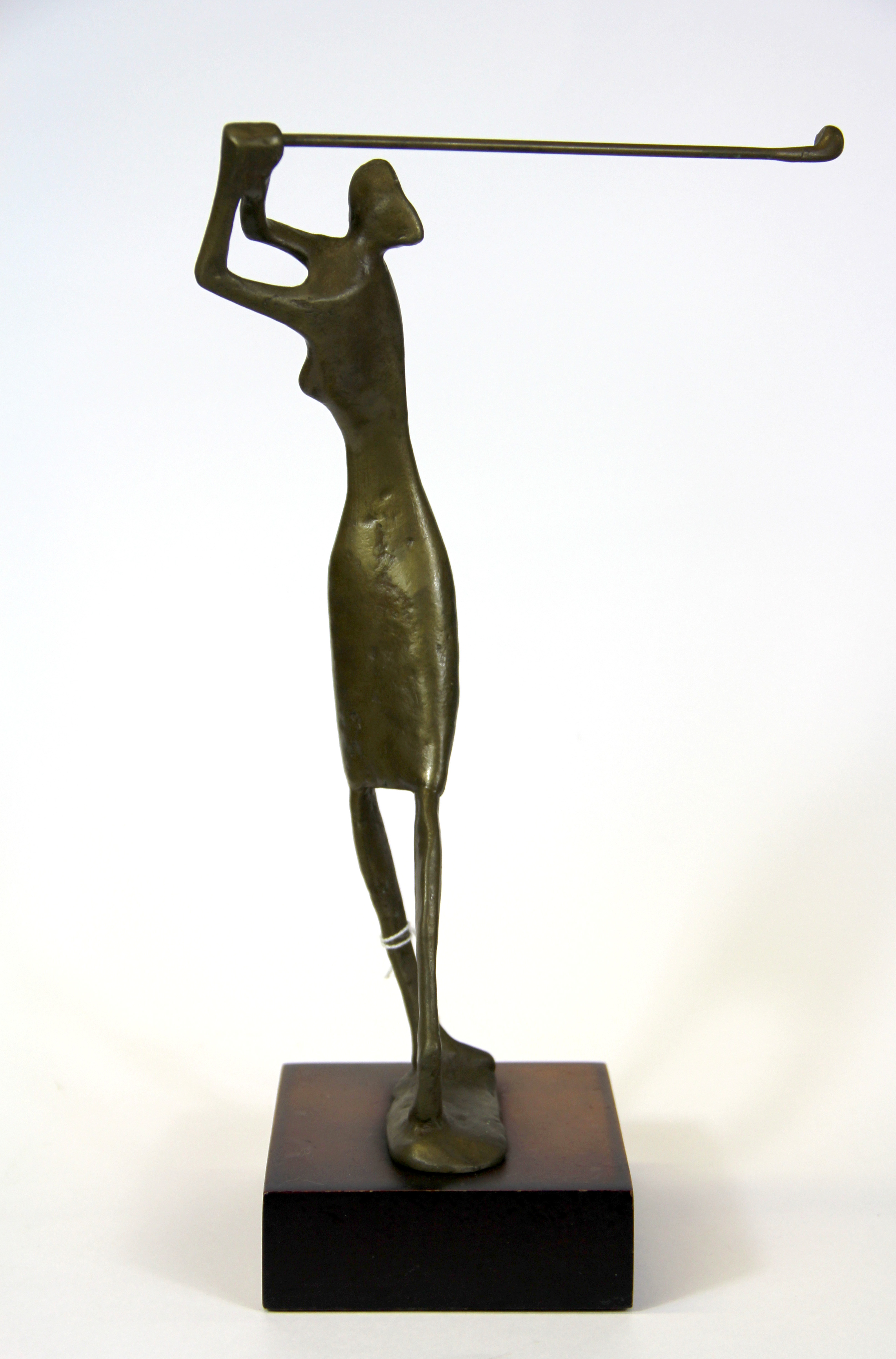 A contemporary Bronzart sculpture of a female golfer on a composition base, H. 28cm. - Image 3 of 3