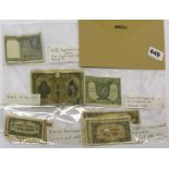 A quantity of World War 2 Indian and Japanese bank notes.