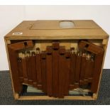 An interesting handmade wooden pipe organ, 39 x 28 x 32cm.