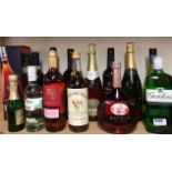 A quantity of mixed wines and spirits.