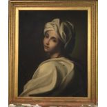 A gilt framed 19th Century Italian oil on canvas of a young woman, framed size 63 x 75cm.