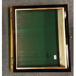 A useful tabletop display cabinet, 66 x 57cm, graduated from 8cm - 12cm.