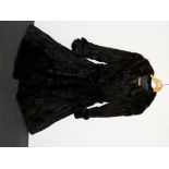 A vintage dark mink coat, L. 115cm.