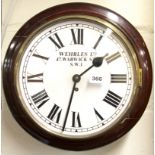 A Victorian wall clock, Dia. 39cm.